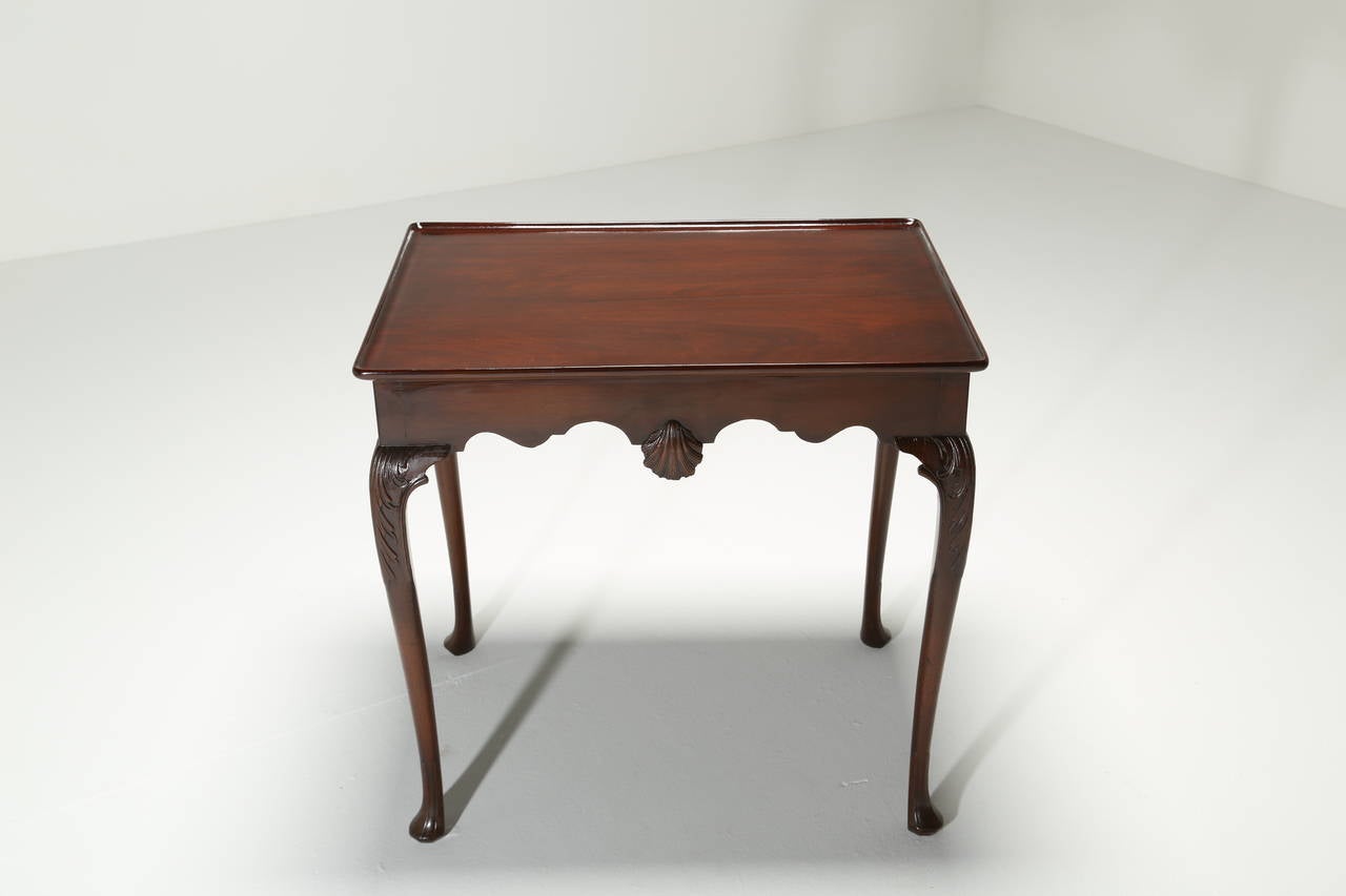 Carved George III Mahogany Silver Table