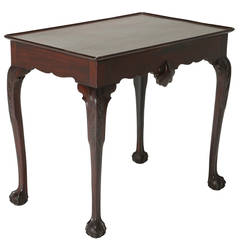 Irish Chippendale Style George III Mahogany Silver Table