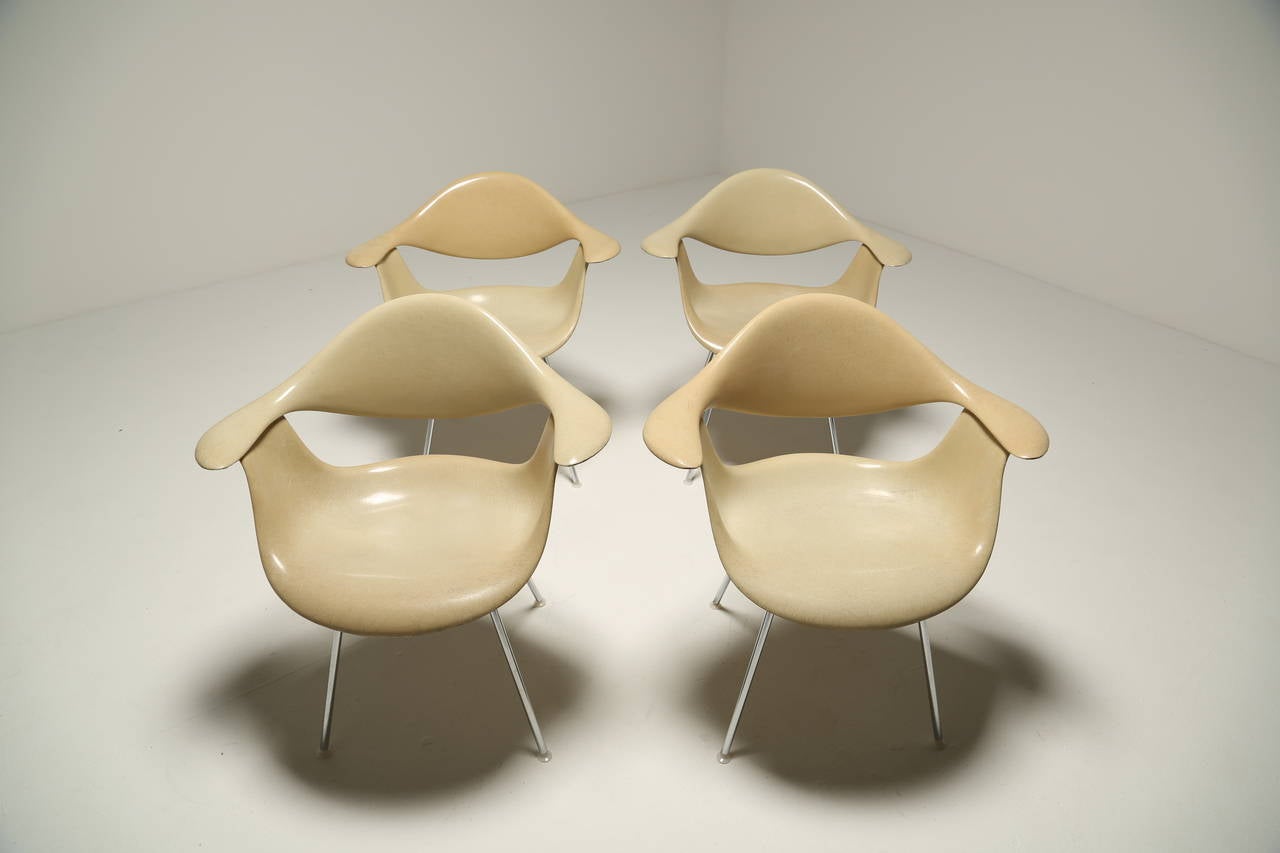 Mid-Century Modern Set of Four George Nelson DAF Chairs