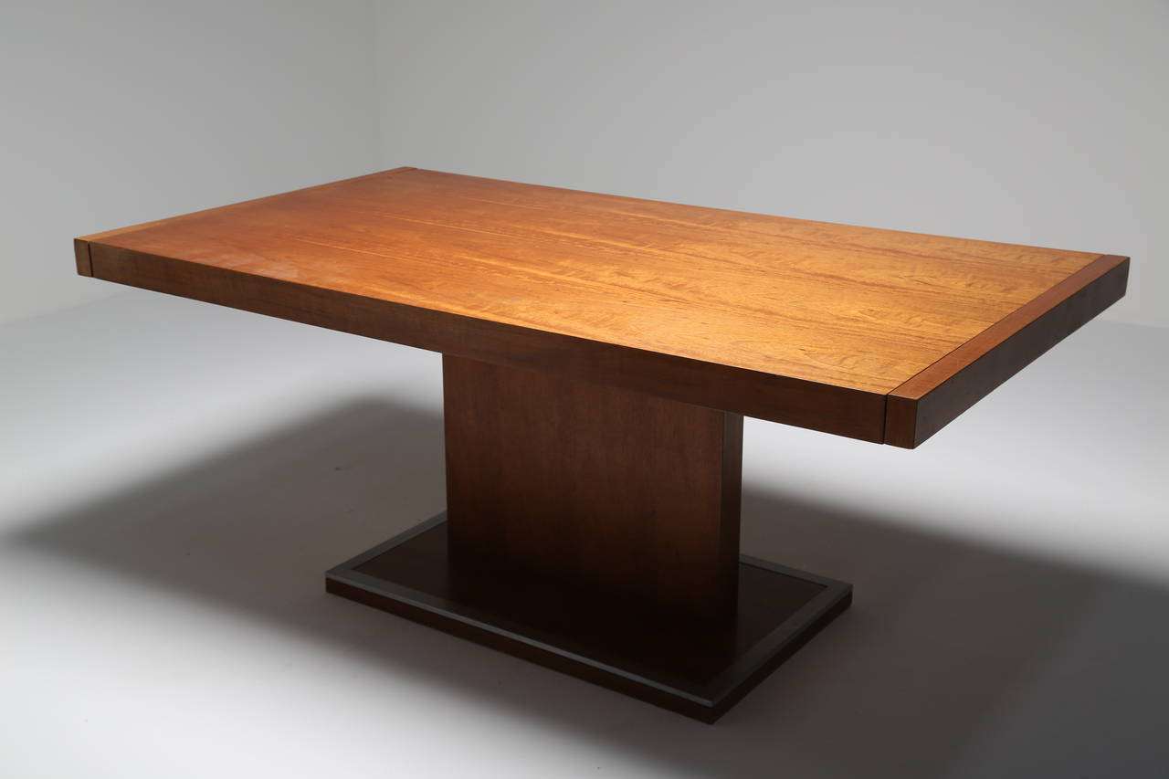 Beautiful Milo Baughman Style Dining Table by Founders 2