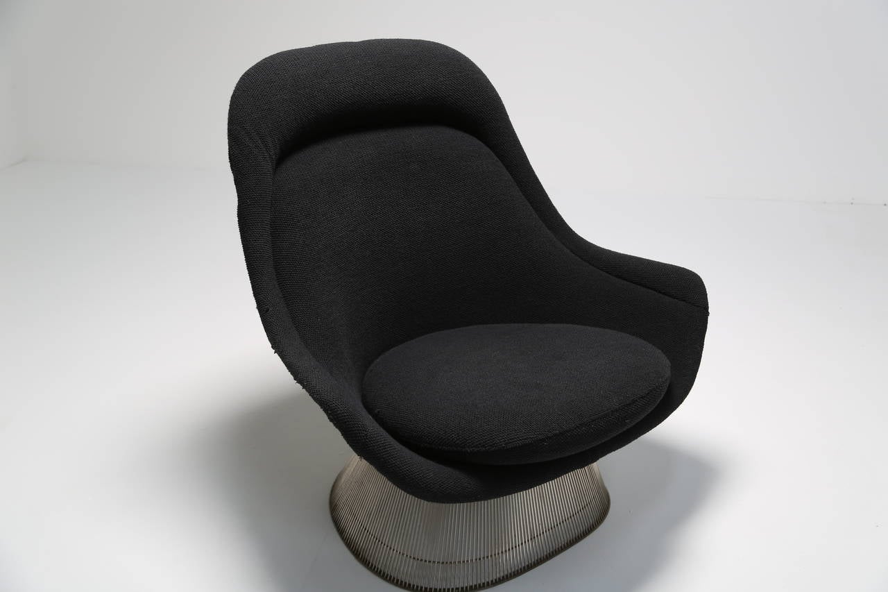 A high back Warren Platner for Knoll international lounge chair first introduced around 1966. The Platner range of furniture for Knoll is known for its relatively simple design yet its incredible finish and attention to detail made these pieces