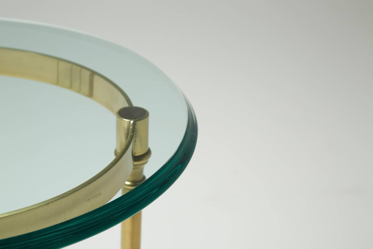 A Brass Labarge Hollywood Regency Console Table with Hoof Feet 4