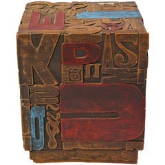 Sheldon Rose "Alphasculpt" cube table