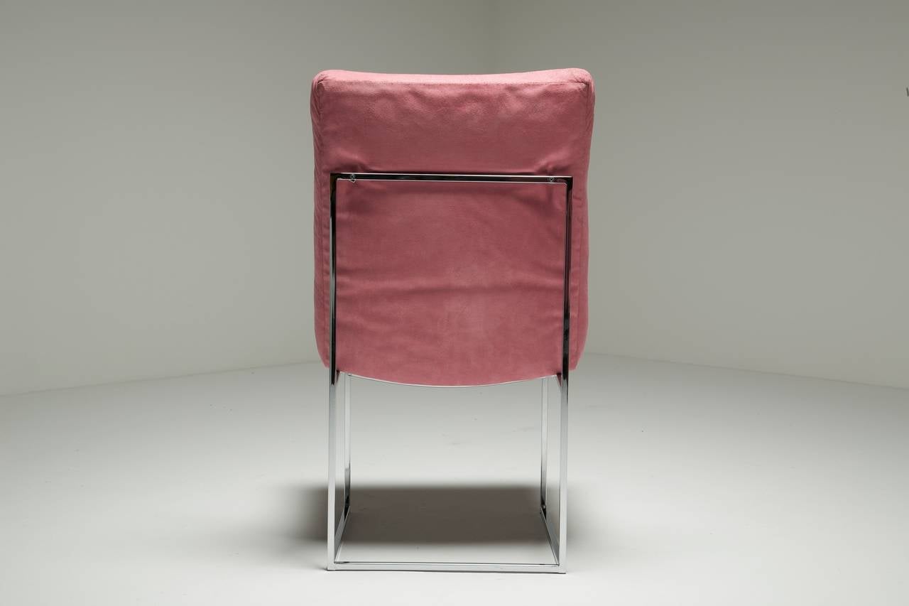 Mid-century Chrome Dining Chairs by Milo Baughman im Angebot 1