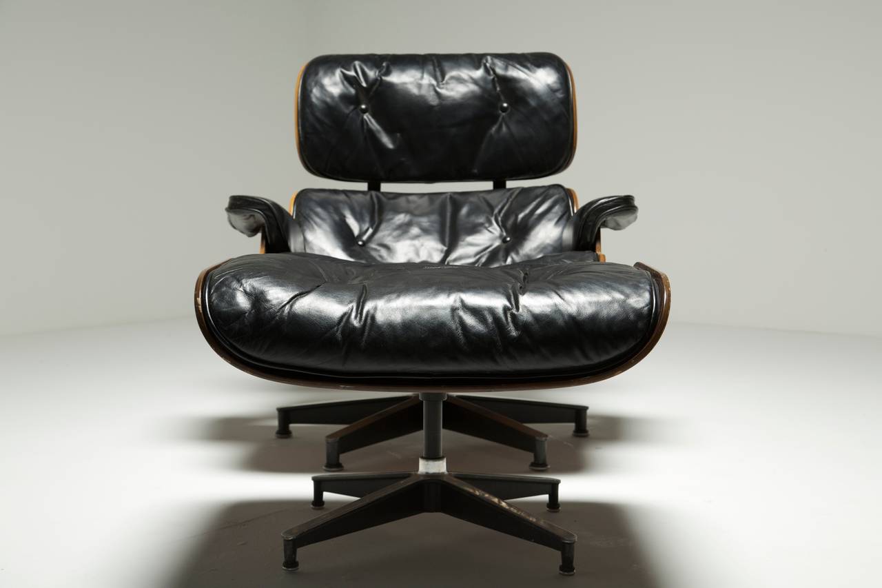 Mid-Century Modern Mid-century Eames Lounge Chair and Ottoman