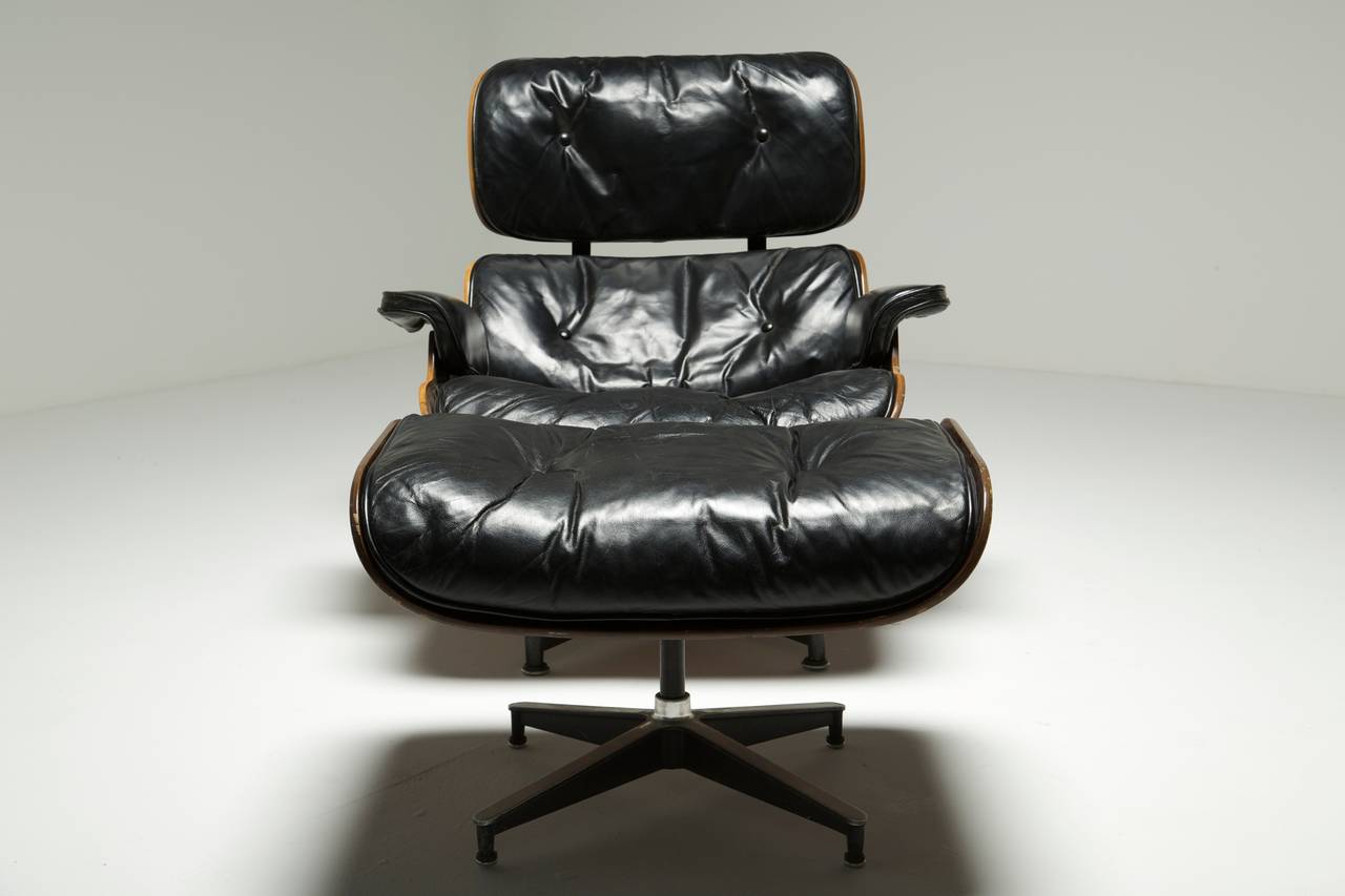American Mid-century Eames Lounge Chair and Ottoman