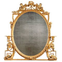 Antique Gilt Over-Mantel Mirror