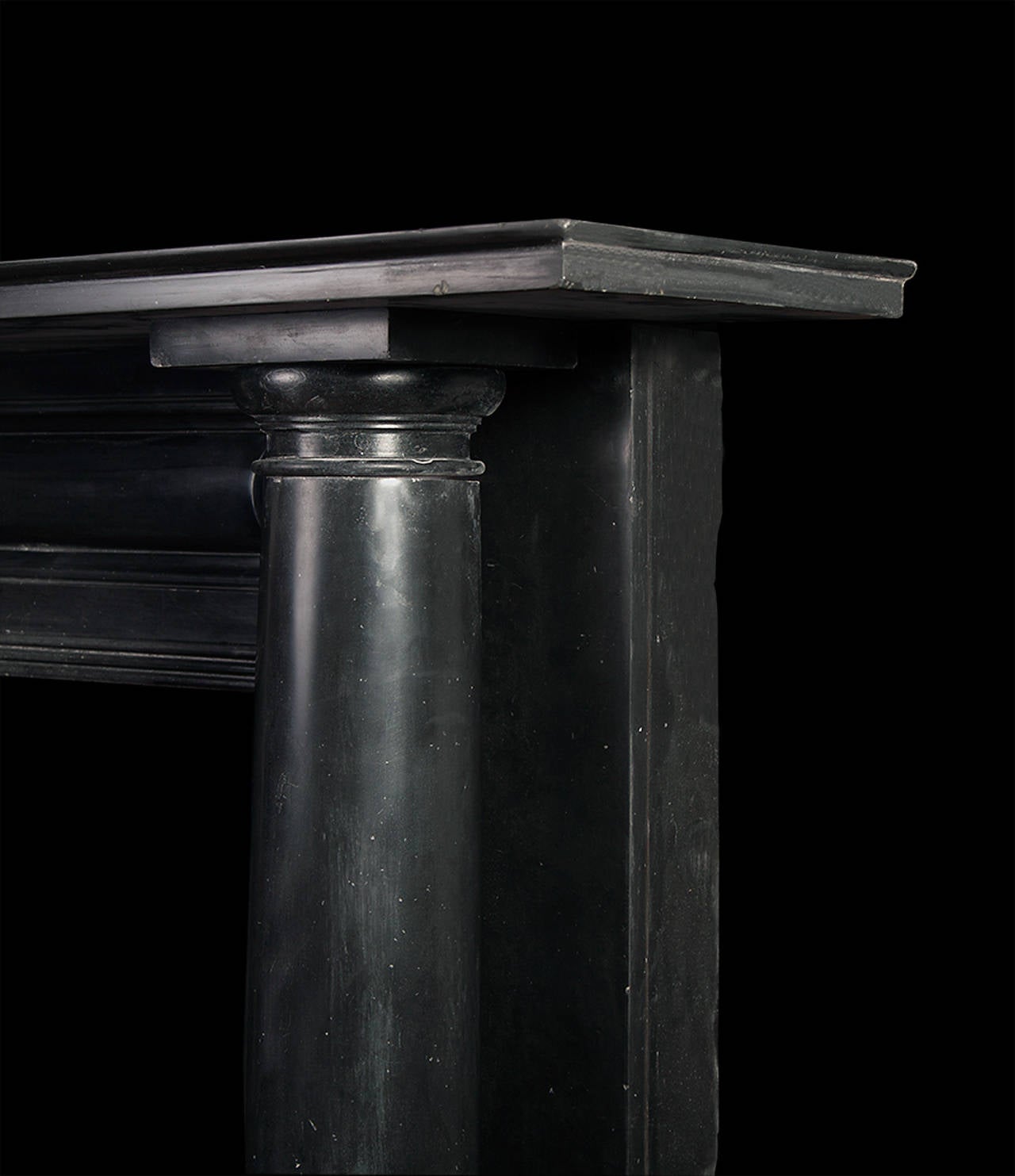 Irish Black Kilkenny George IV Marble Fireplace