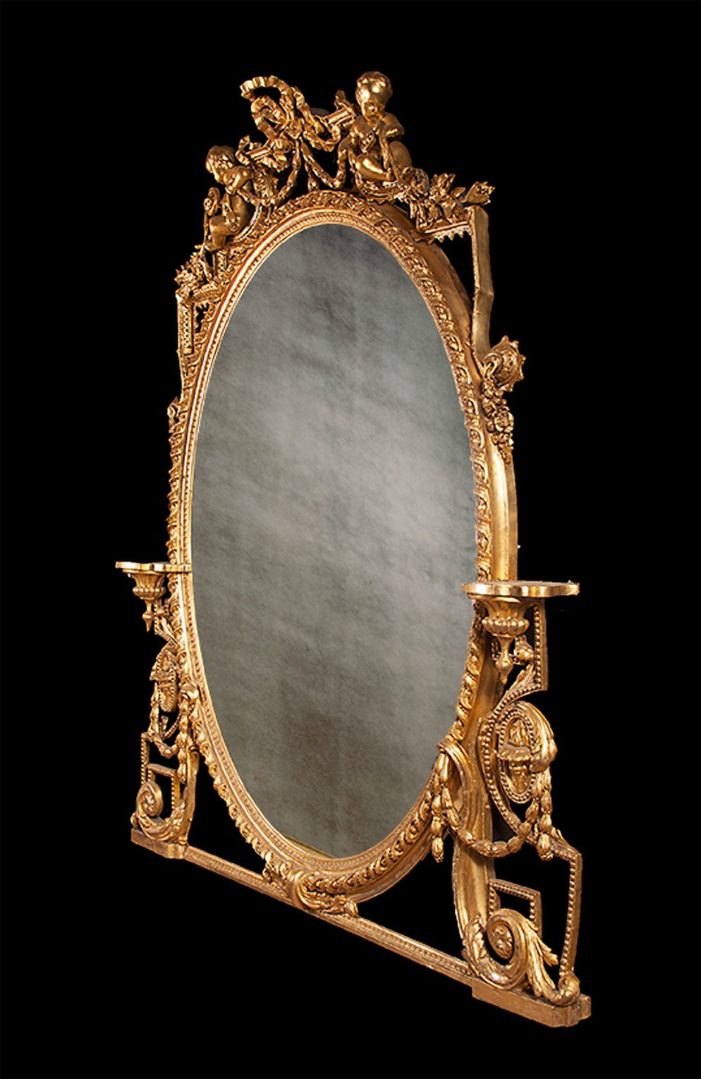 Antique Gilt Over Mantel Mirror at 1stdibs