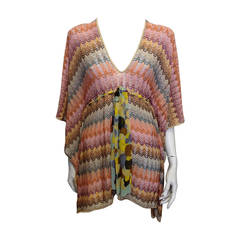 Missoni Coral Multicolored Sheer Tunic