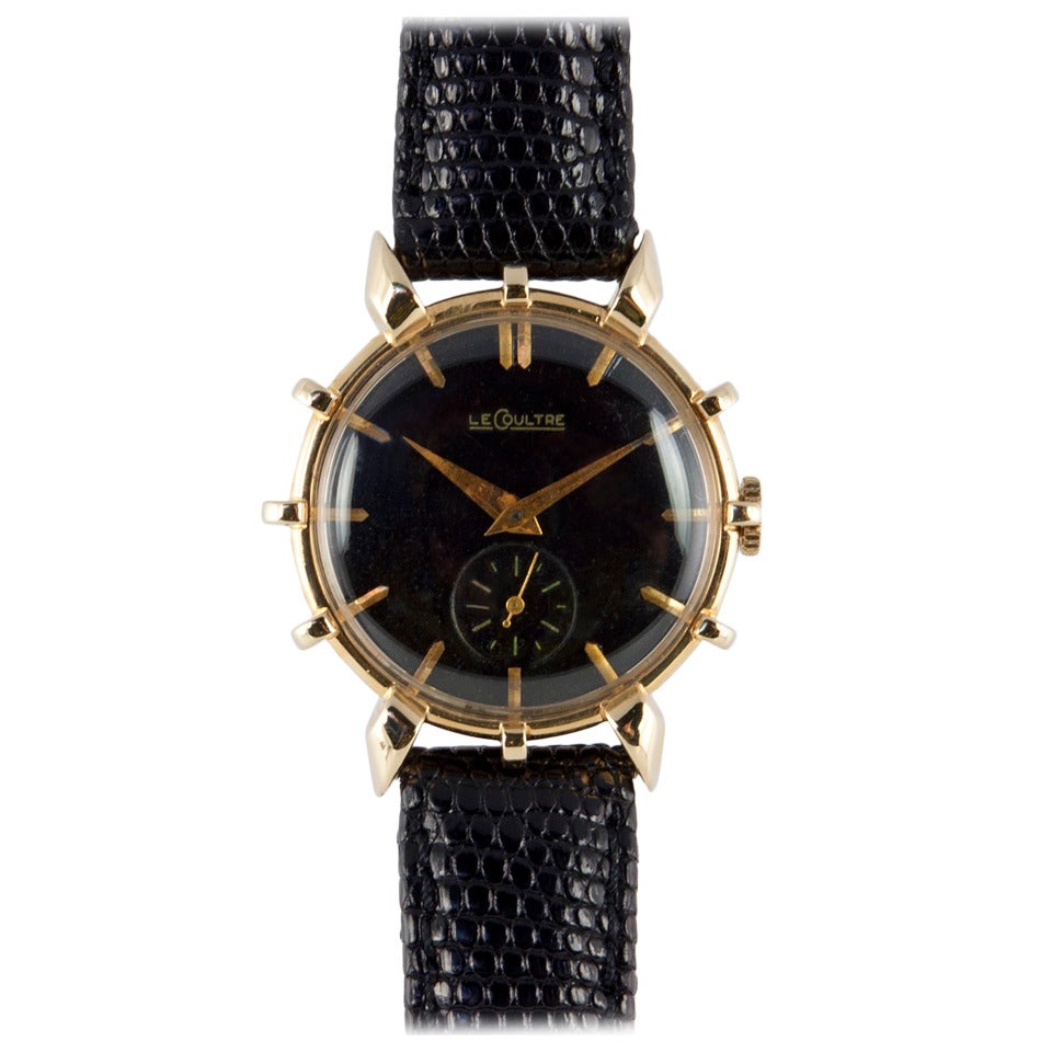 LeCoultre Yellow Gold "Ships Wheel" Wristwatch circa 1950s