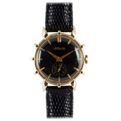 Vintage LeCoultre Yellow Gold "Ships Wheel" Wristwatch circa 1950s