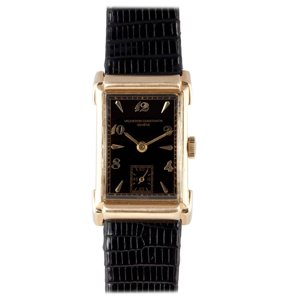 Vacheron & Constantine Yellow Gold Rectangular Wristwatch circa 1940s
