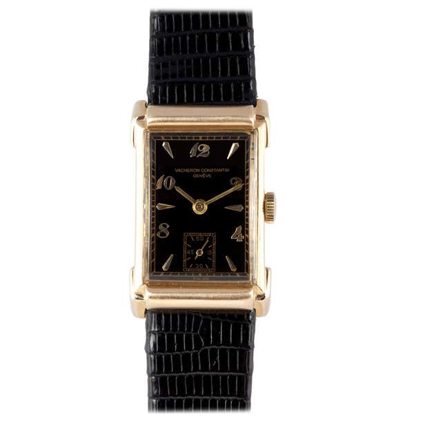 Vacheron and Constantine Yellow Gold Rectangular Wristwatch circa 1940s ...