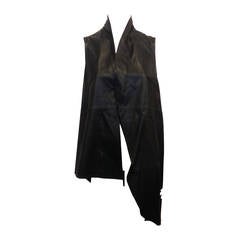 Yohji Yamamoto Black Leather Vest