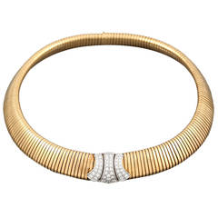 Weingrill Diamond Gold Tubogas Necklace