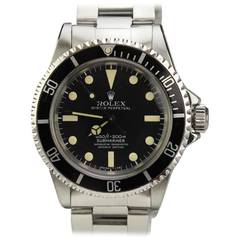 Rolex Stainless Steel Submariner Wristwatch Ref 5512 circa 1972