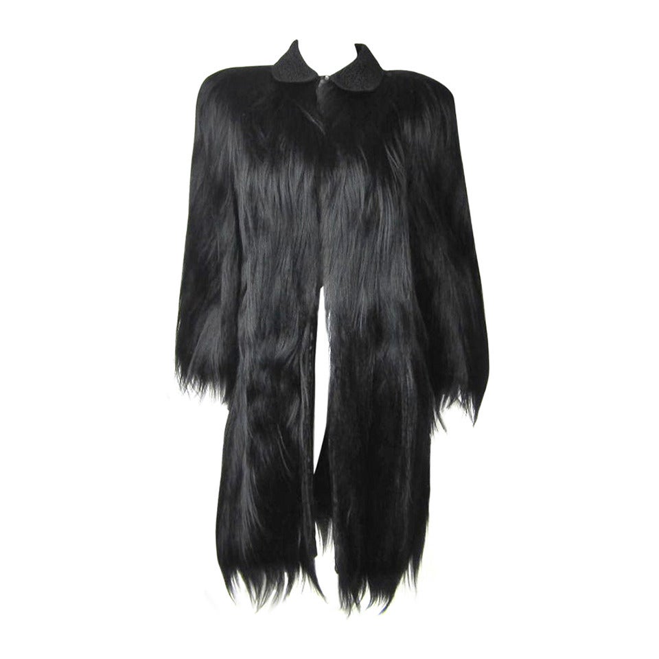 Stunning 1940s Vintage Black Monkey Coat at 1stDibs | vintage monkey jacket,  black monkey jacket, monkey fur jacket