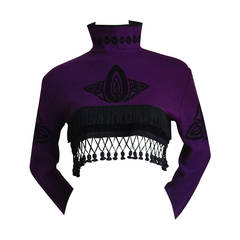 1980's JEAN PAUL GAULTIER for EQUATOR cropped sweater with fringe