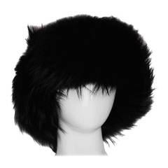 Chanel 2007 Raccoon & Suede Black Shearling Trapper Hat sz.58 - NEW w TAGS