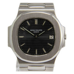 Patek Philippe Stainless Steel Jumbo Nautilus Wristwatch Ref 3700 circa 1979