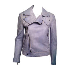 Alexander McQueen Powder Blue Biker Jacket 5