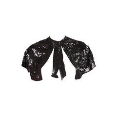 1930's Sequined Black Capelet