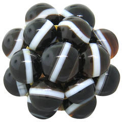 Victorian Banded Agate Gold Ring