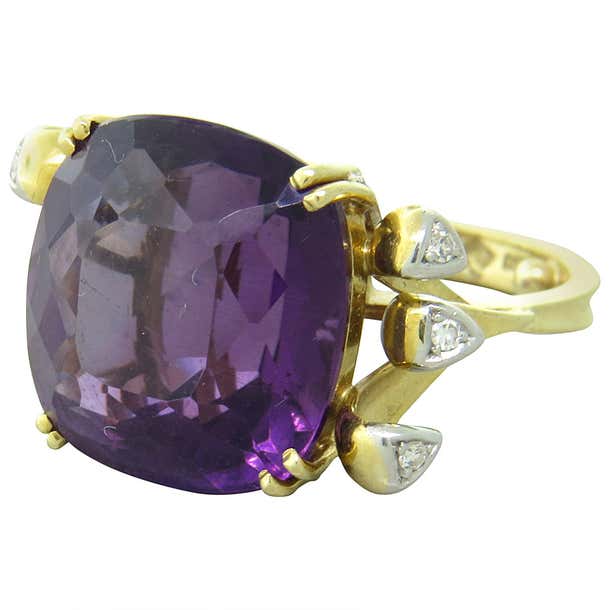H. Stern Amethyst Diamond Gold Cocktail Ring at 1stDibs | h stern ...