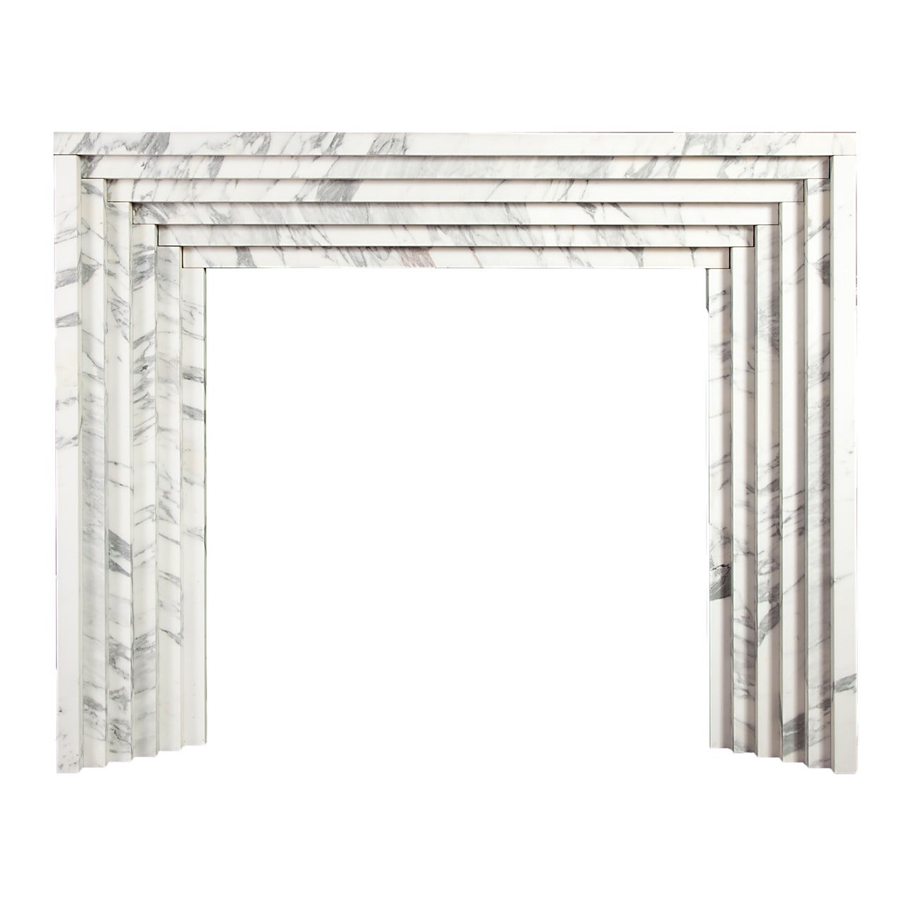 Reproduction Art Deco Marble Fireplace