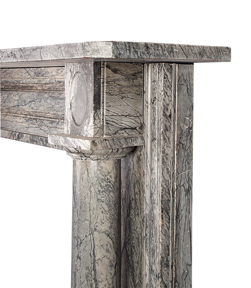 grey marble fireplace