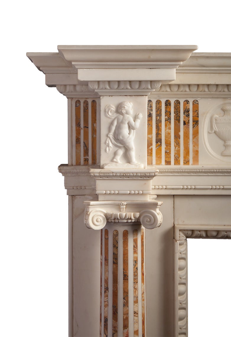 Adam Style Antique Marble Fireplace in the Adam style