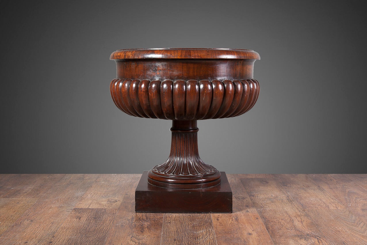 Regency George IV Carved Mahogany Wine Cooler For Sale