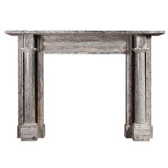 Grey Bardiglio Antique Marble Fireplace 8