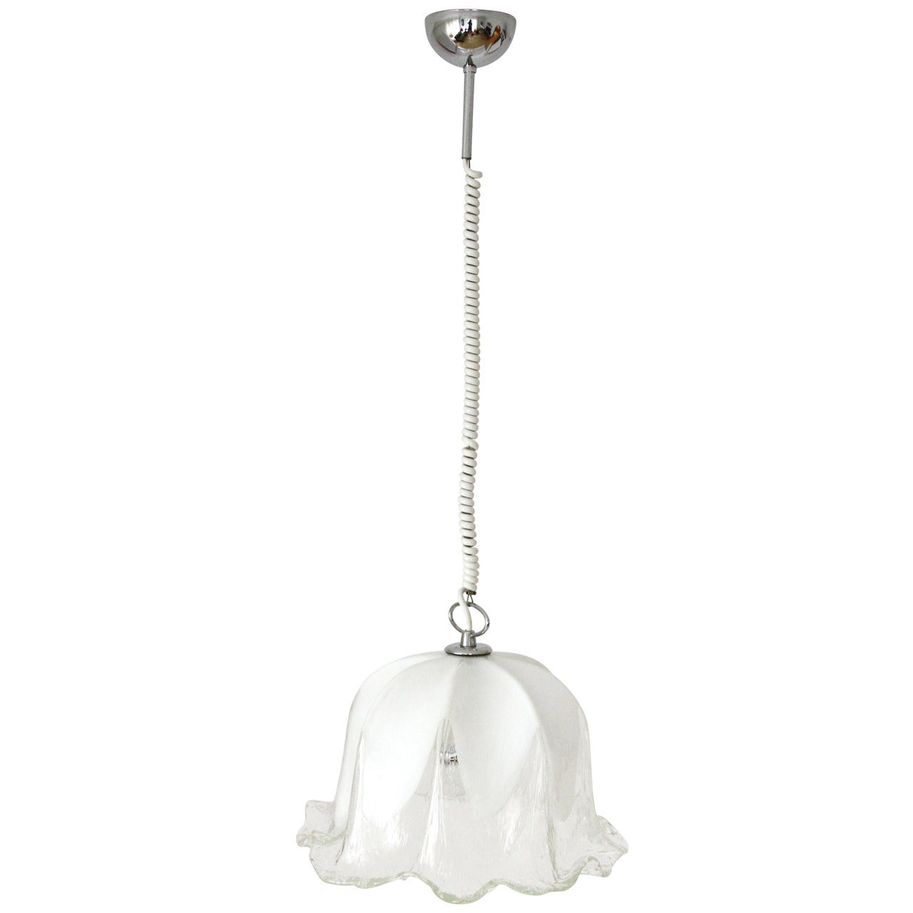 Pendant Light Chandelier by Mazzega, Murano Glass, Italy, 1970