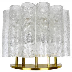 Ice Glass Tube Wall Lamp Light Sconce by Doria, 1960s 11