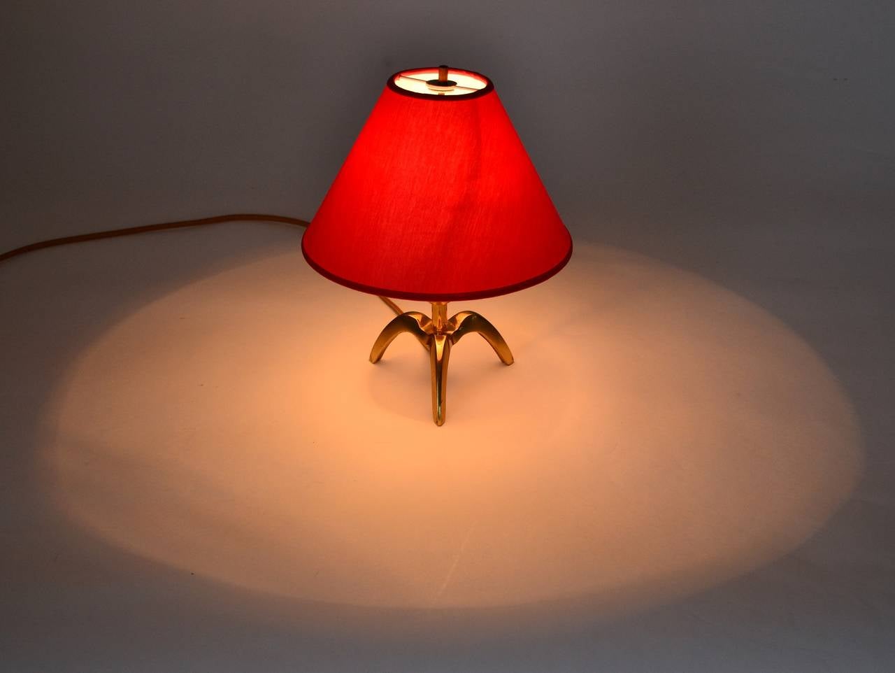 Austrian Tripod Brass Table Lamp, 1950s 3