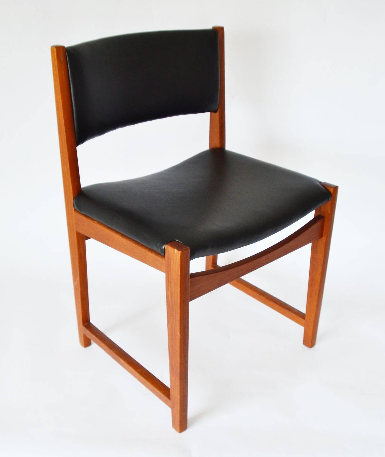 Oiled Set of Four Peter Hvidt No. 350 Danish Teak Dining Chairs, 1960s