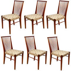 Set of Six Very Rare Roland Rainer Chairs, Austria, 1950s 1