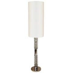 1970s Richard Essig Floor or Table Lamp with Illuminated Glass Stand