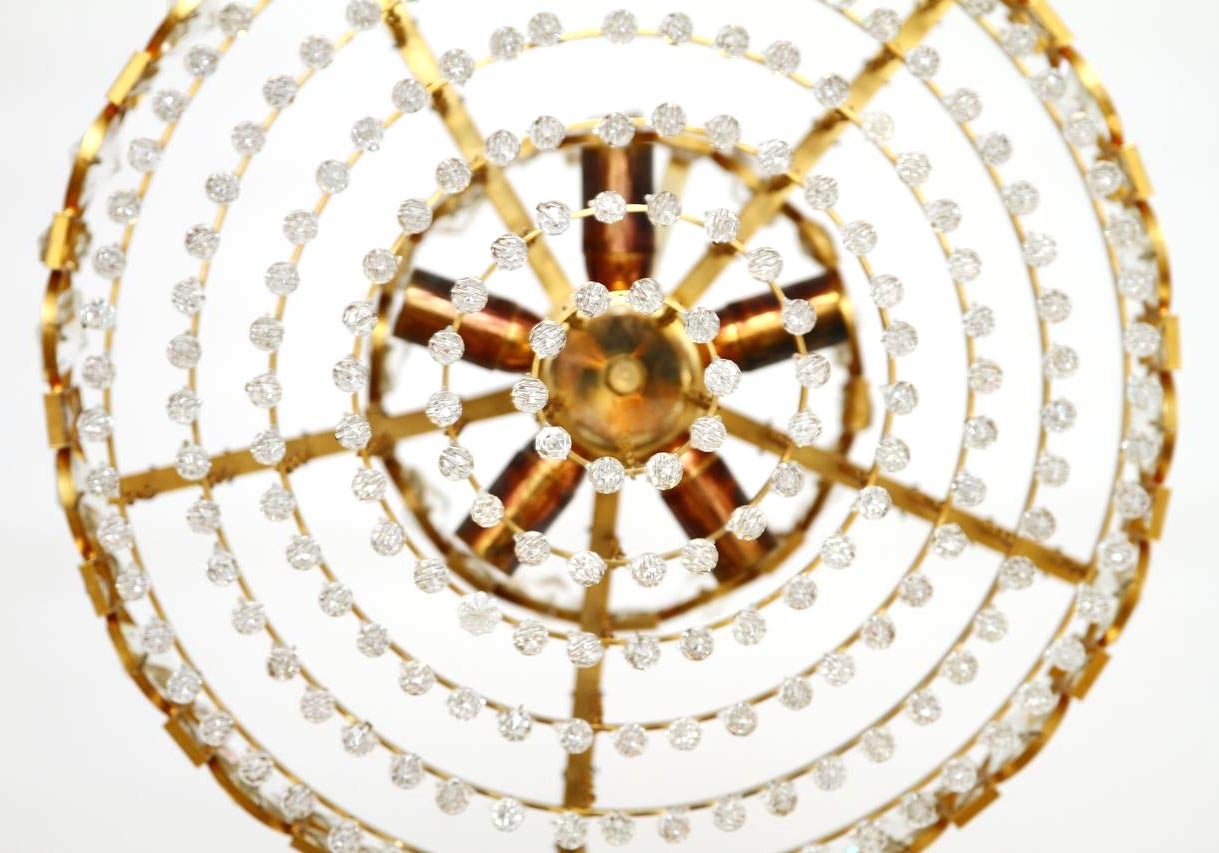 brass glass chandelier