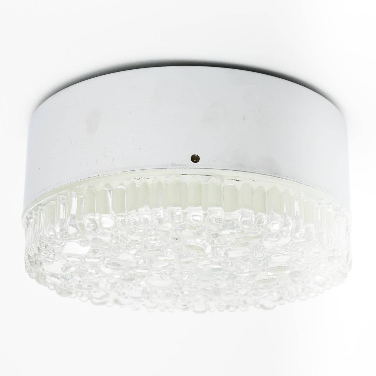 Set of Three Bubble Glass Flush Mounts or Wall Lights by Staff, Germany, 1960s at 1stdibs