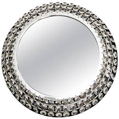 Palwa Backlit Mirror Illuminated Crystal Nickel Chrome Glass, Germany, 1960s 7