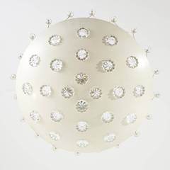 Pair of Emil Stejnar Bowl Flush Mount Ceiling Lights Chandeliers by Rupert Nikol