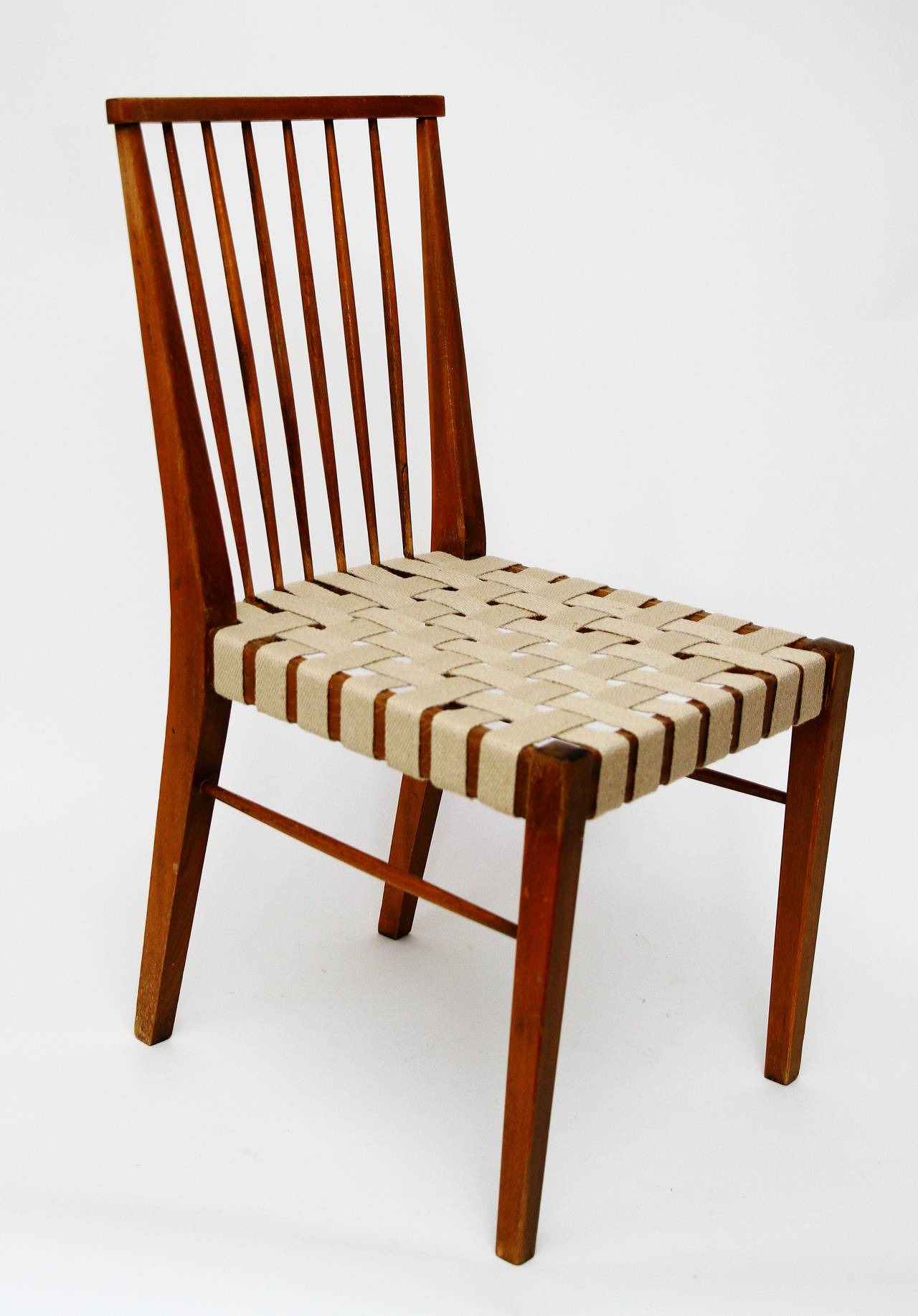 Mid-Century Modern Set of Six Very Rare Roland Rainer Chairs, Austria, 1950s For Sale