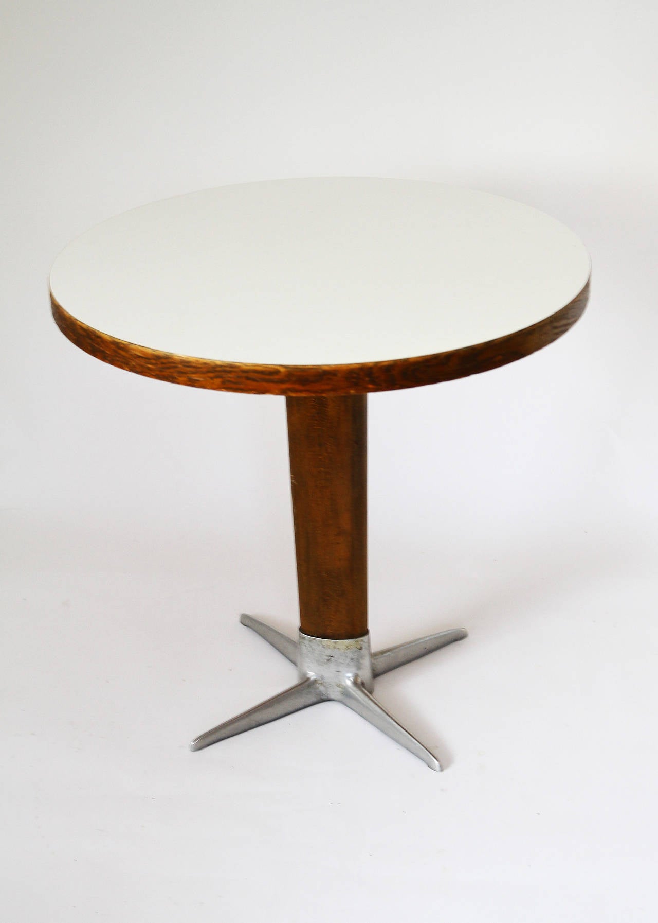 Mid-Century Modern Viennese Coffee End Side Pedestal Table by Oswald Haerdtl, Thonet, 1950s