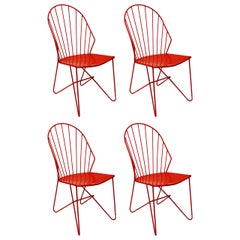 Vintage Four Wire Chairs Sonett by Karl Fostel Erben, Austria Vienna, 1950s