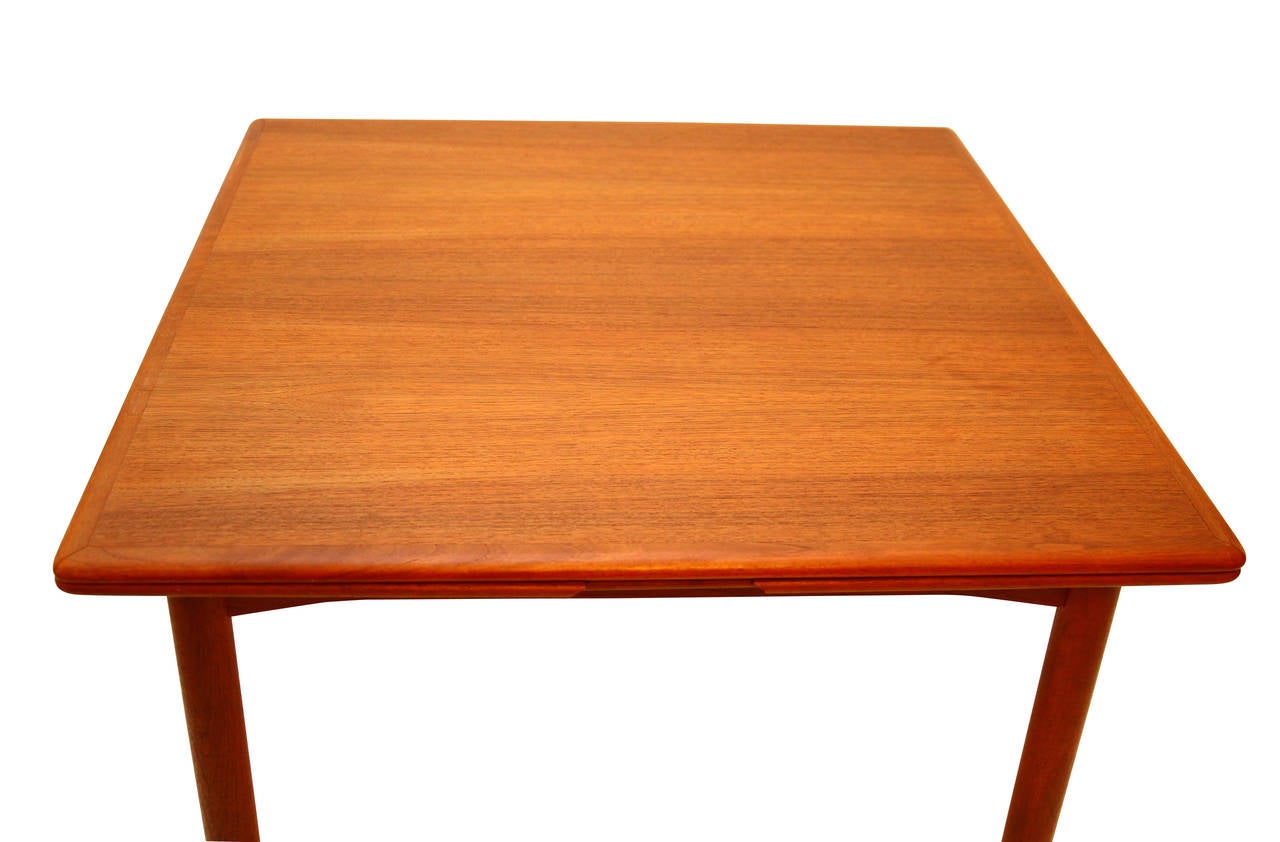 Scandinavian Modern Extension Dining Table Teak Danish Modern