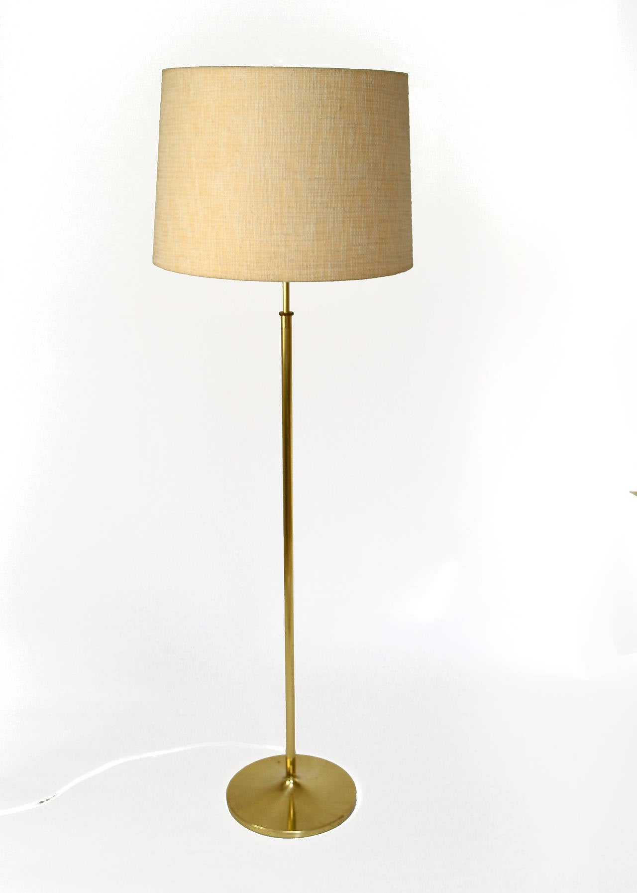 Pair of HeightAdjustable Brass Floor Lamps "Telescope" by Kalmar