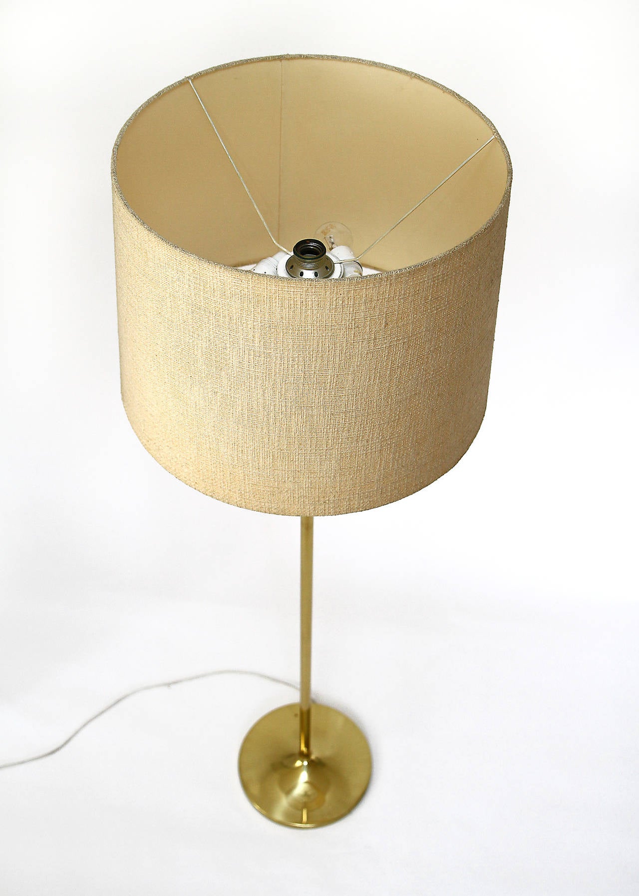 Pair of HeightAdjustable Brass Floor Lamps "Telescope" by Kalmar